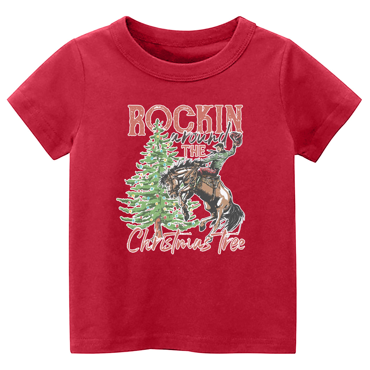 Rockin' Around The Christmas Tree Kids T-shirts