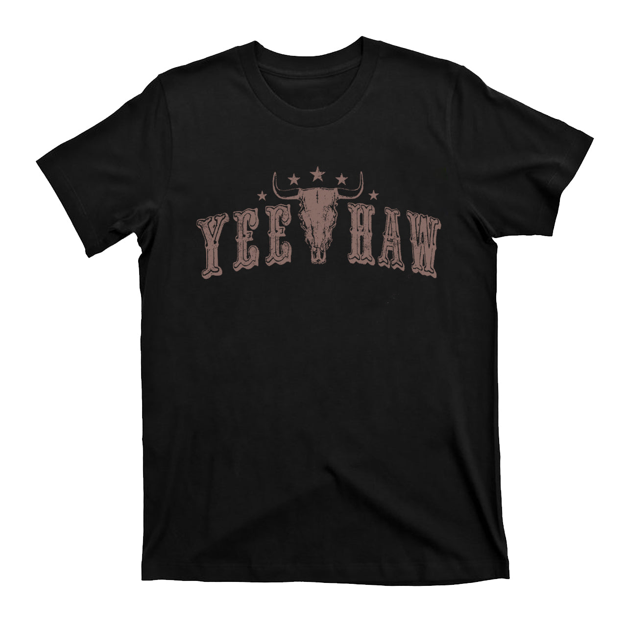 Yee-Haw Cowboy Retro Cow Skull T-Shirts
