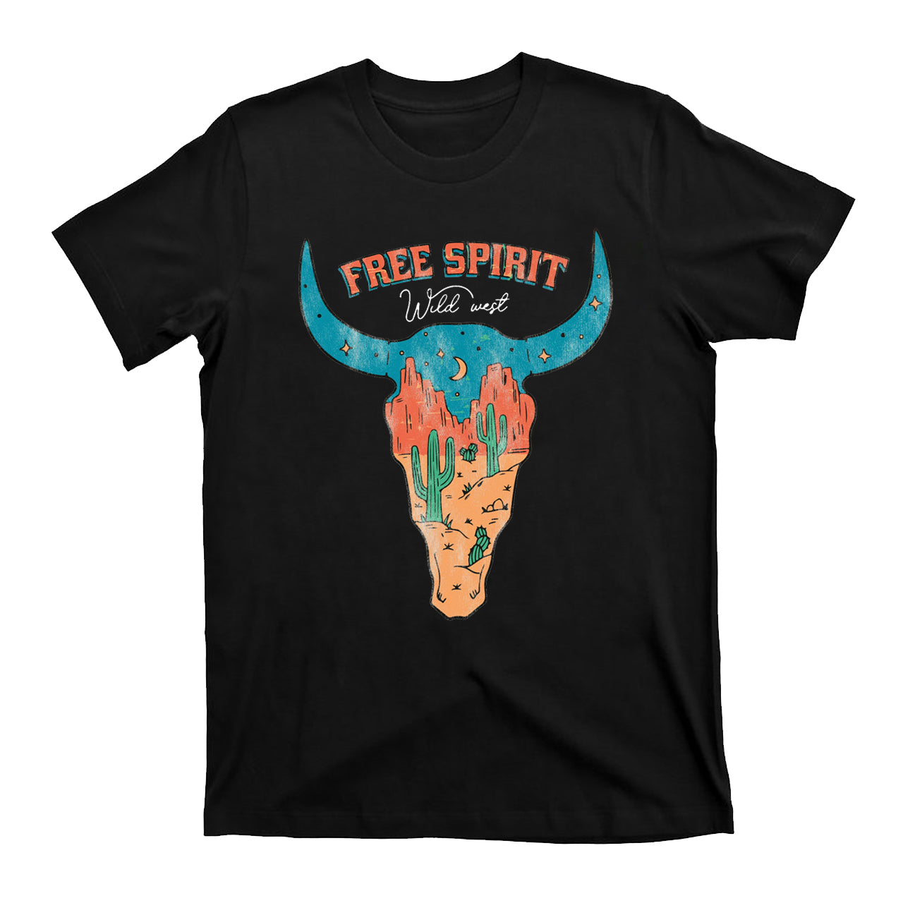 Vintage Western Free Spirit Distressed T-Shirts