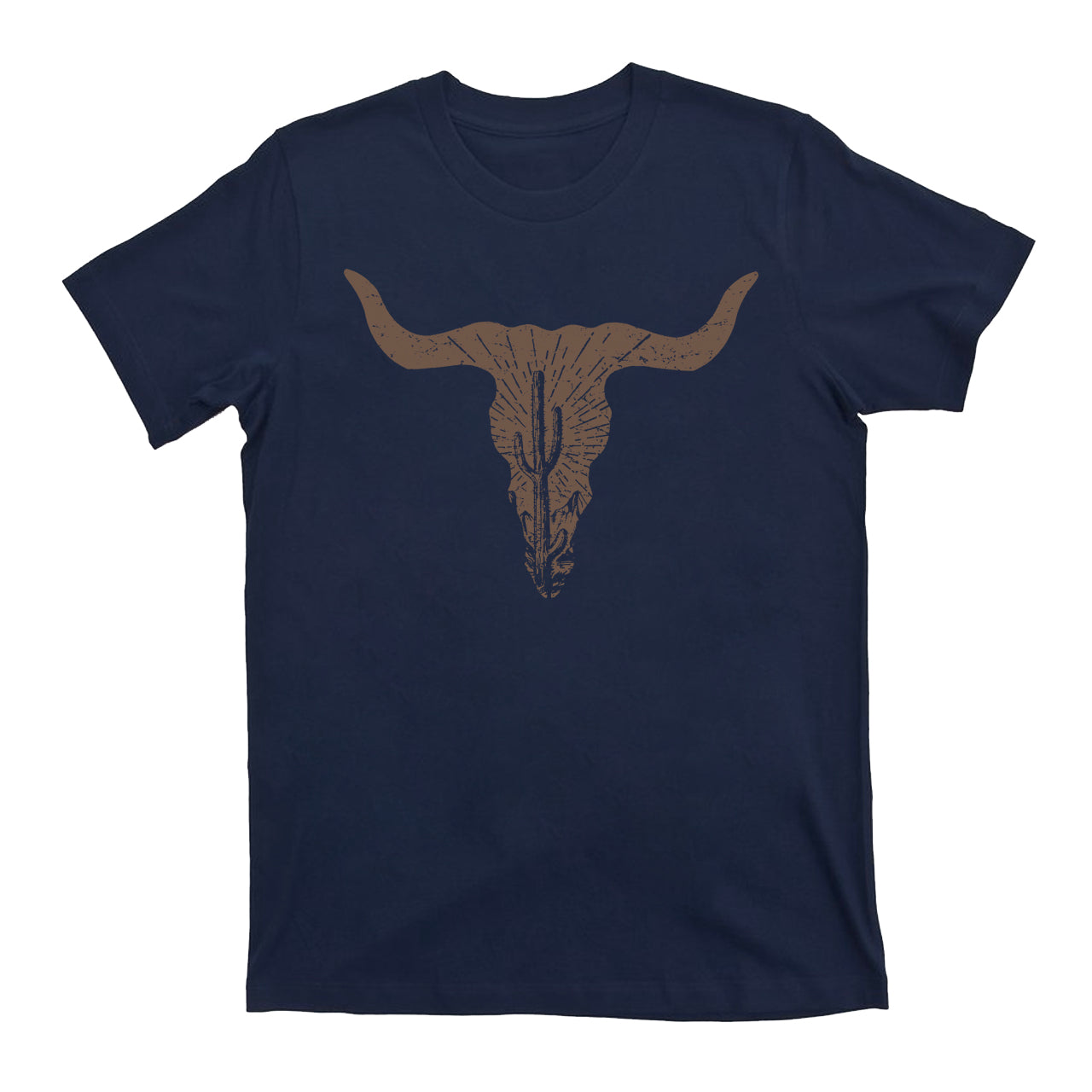 Cow Skull Desert Cactus Cowboys T- Shirts