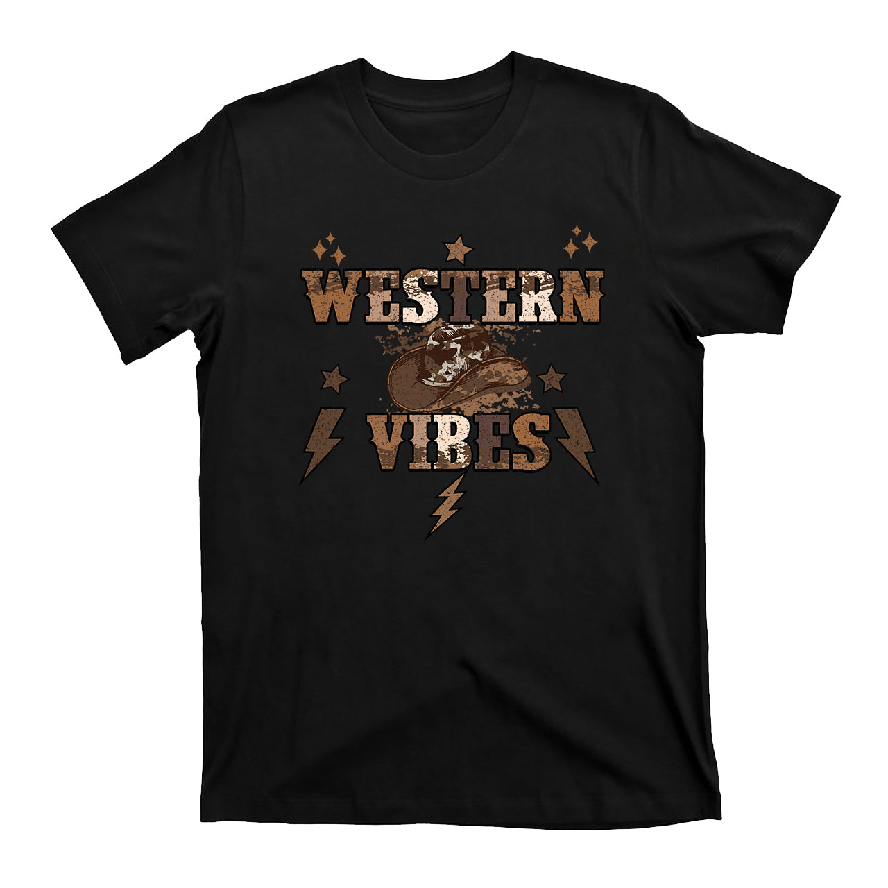 Western Hat Vibes T-Shirt For Cowboy