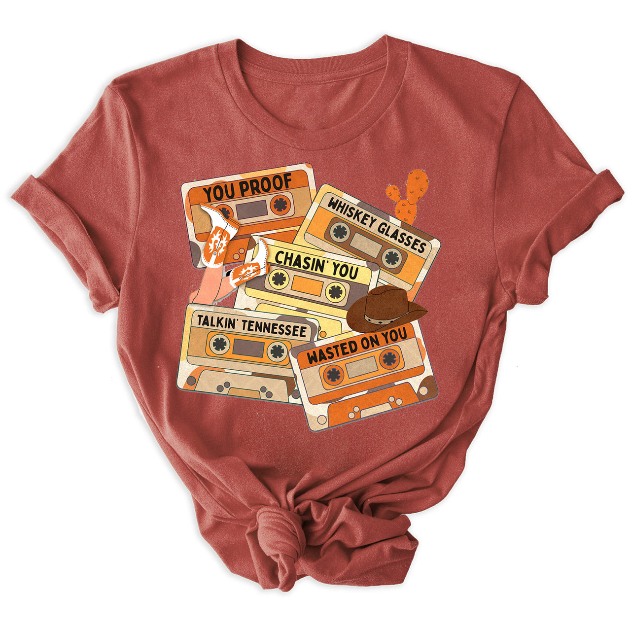 Country Music Cassette Tapes Retro Tees