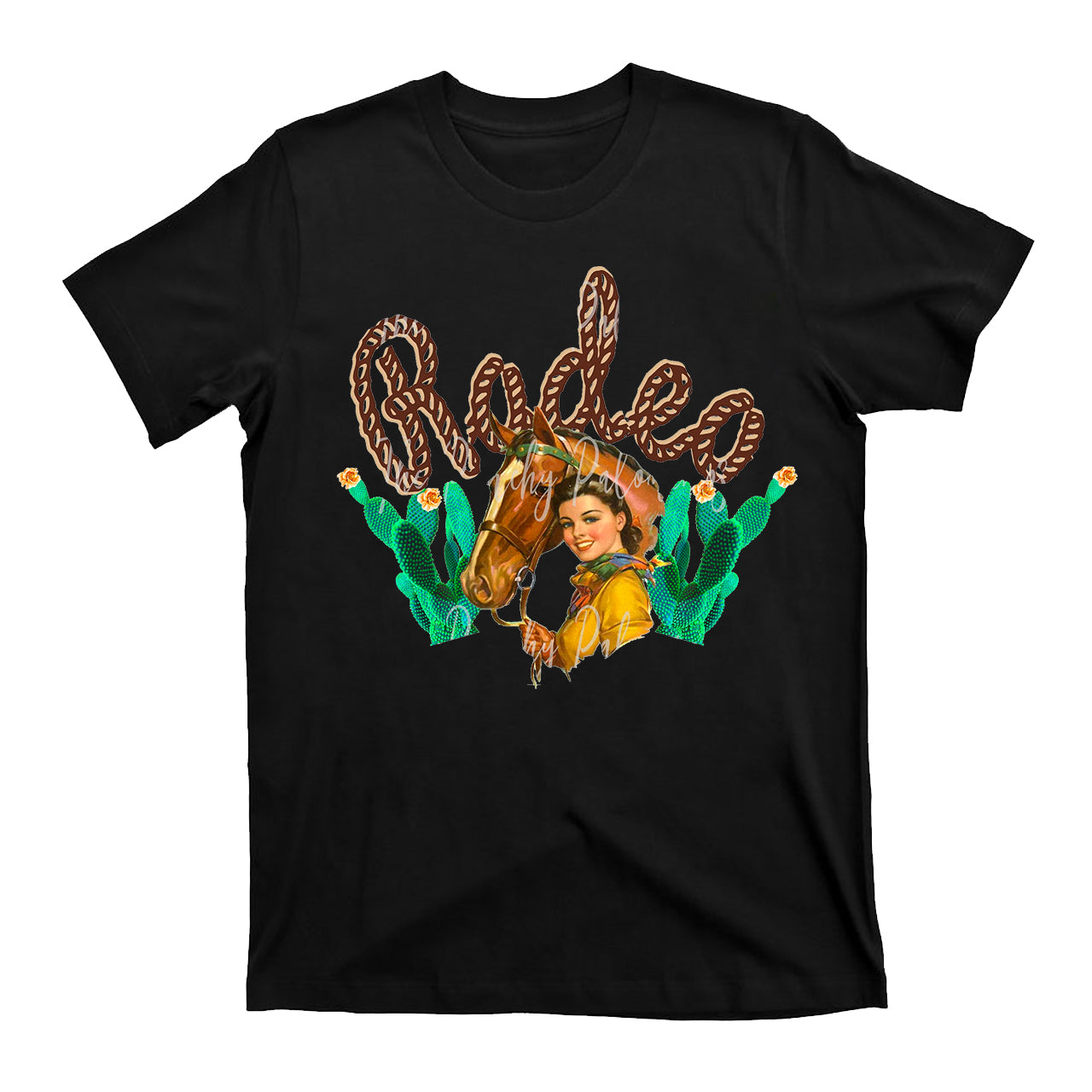 Vintage Retro Rodeo Cowgirl T-Shirts