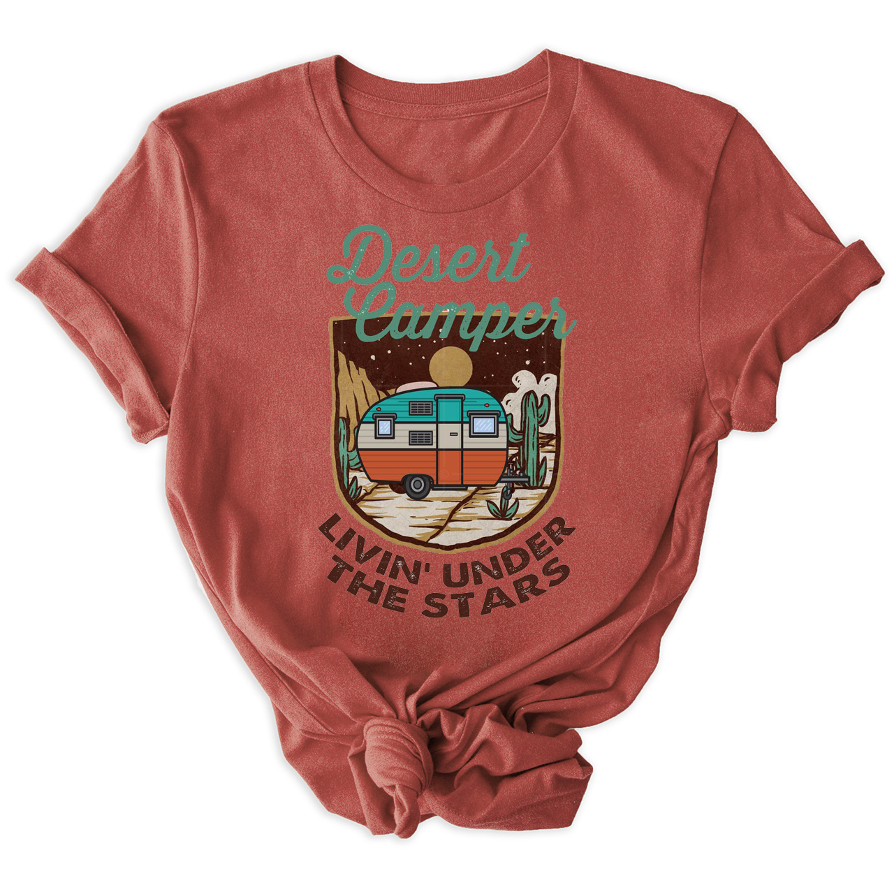 Desert Camper Livin' Under The Stars Cowboy Tees