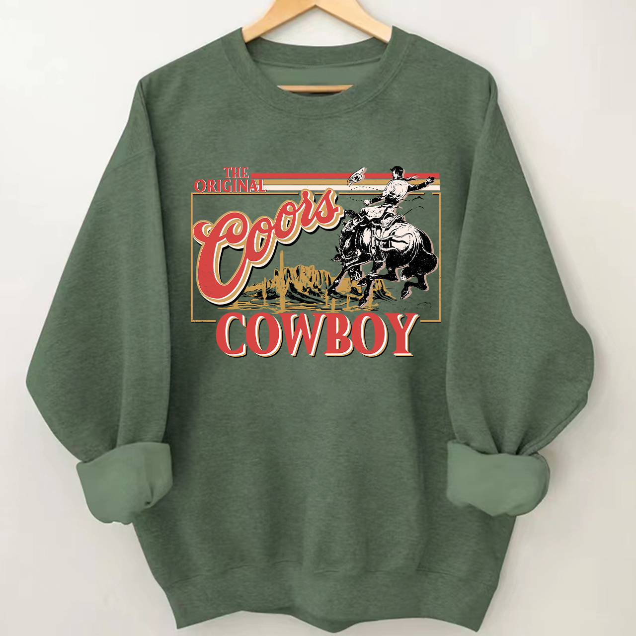 The Original Coors Cowboy Men s Beer Sweatshirt