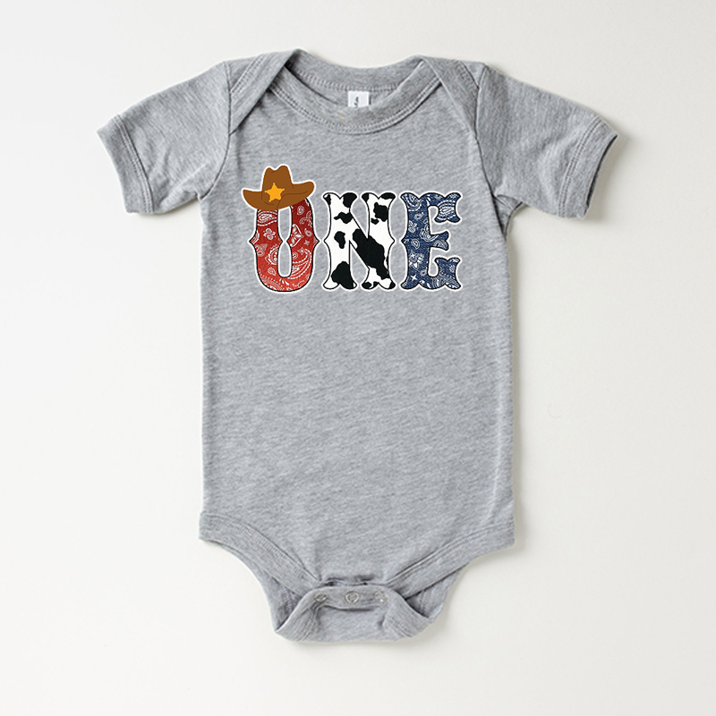 Personalized Cowboy Farm Birthday Baby Bodysuit