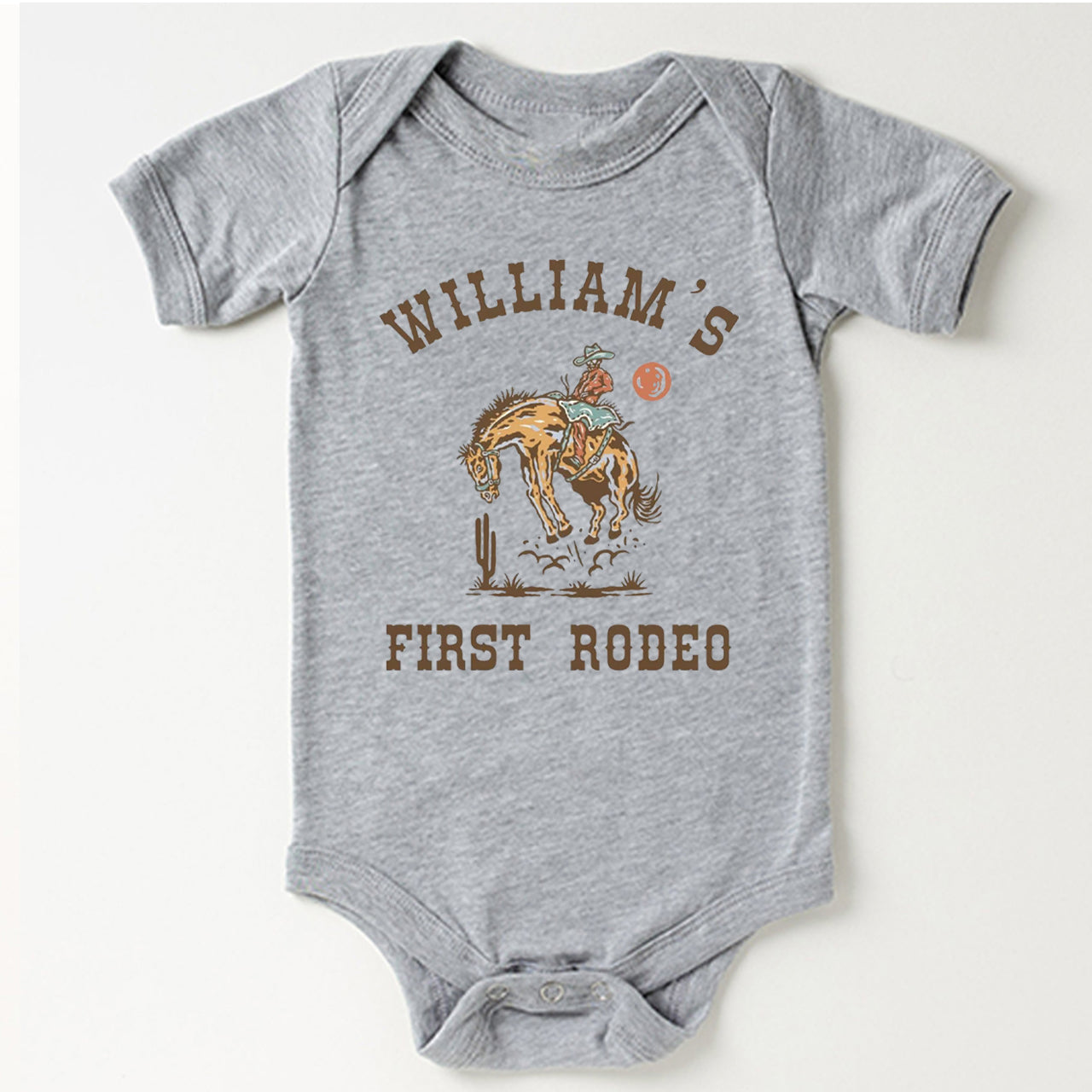 Customized My First Rodeo Baby Bodysuit