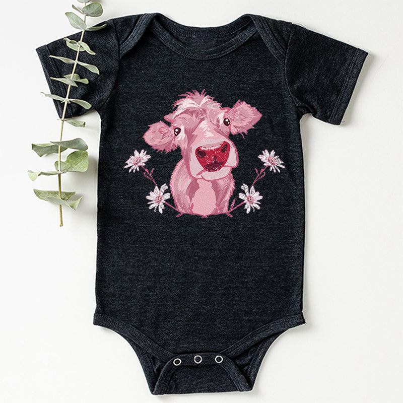 Pasture Pink Calf Baby Bodysuit