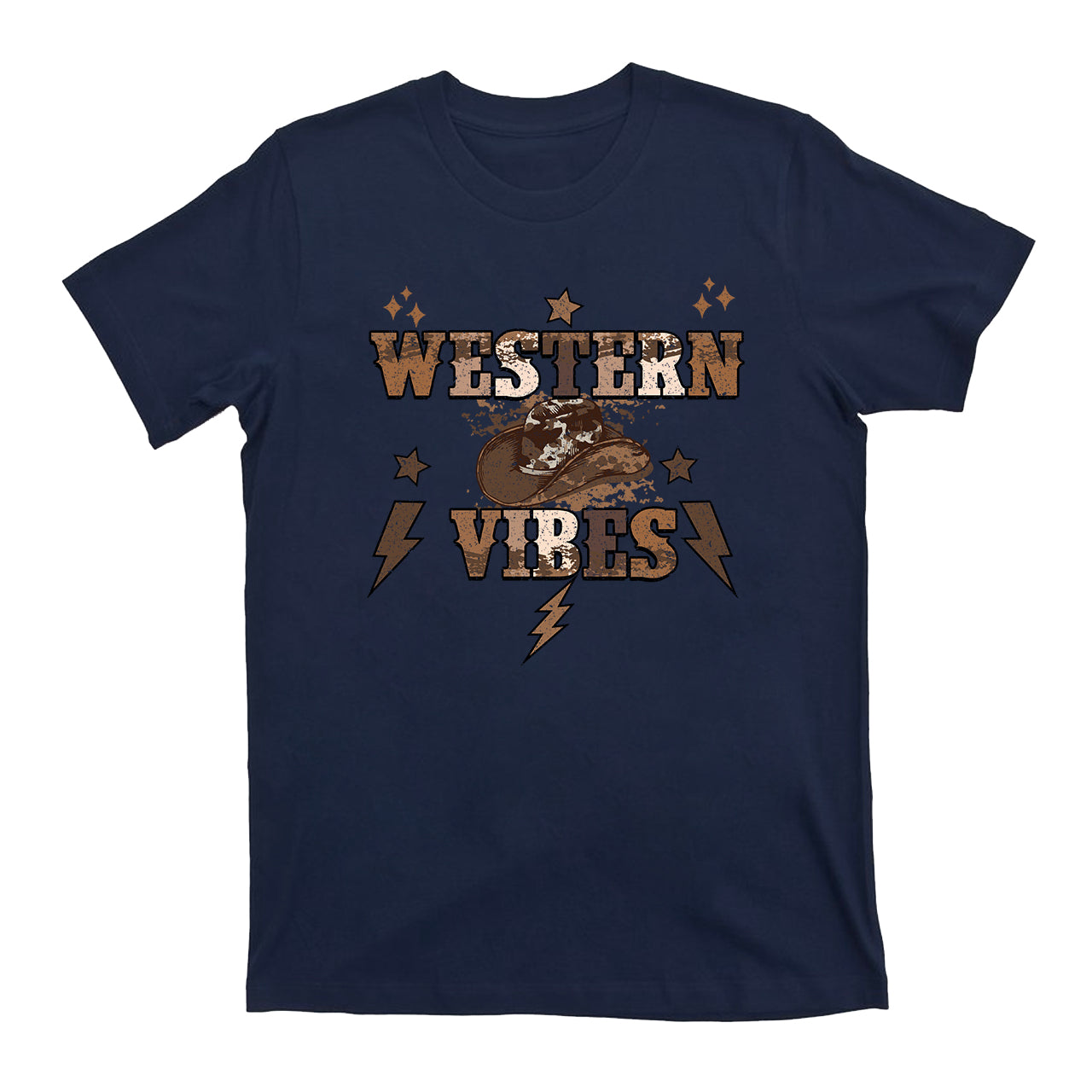 Western Hat Vibes T-Shirt For Cowboy