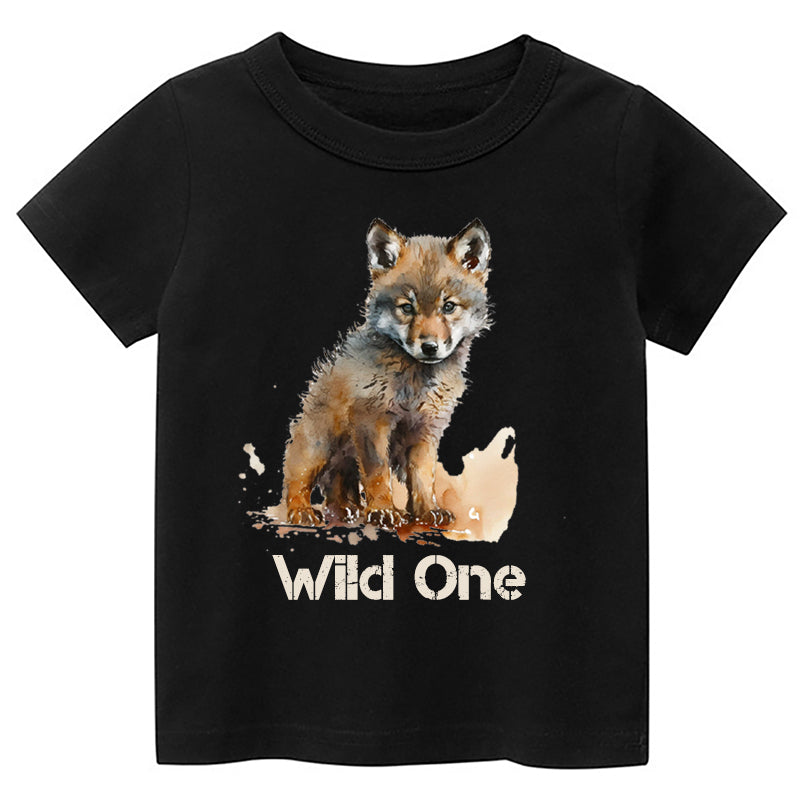 Wild One Wolf Kids T-shirt