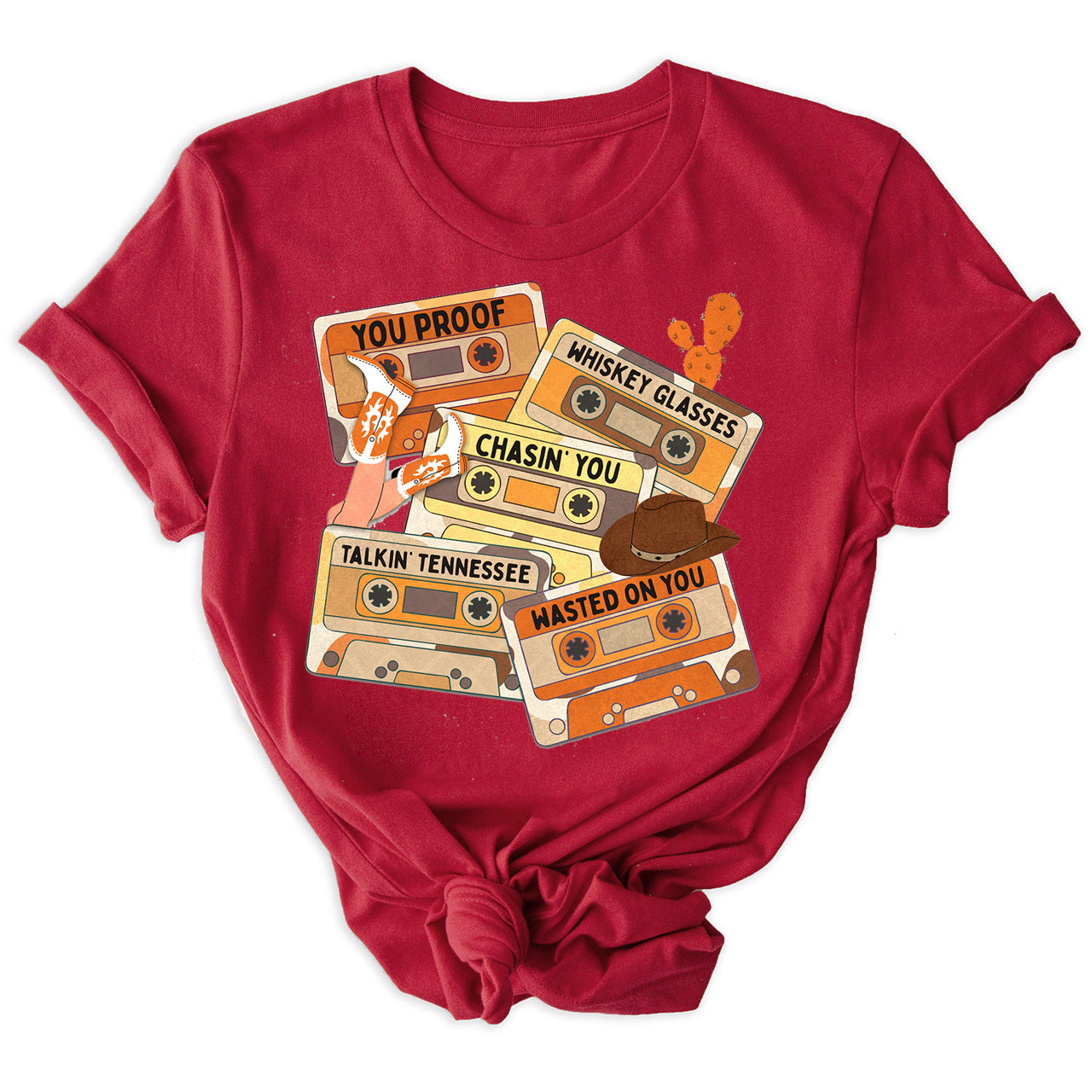 Country Music Cassette Tapes Retro Tees