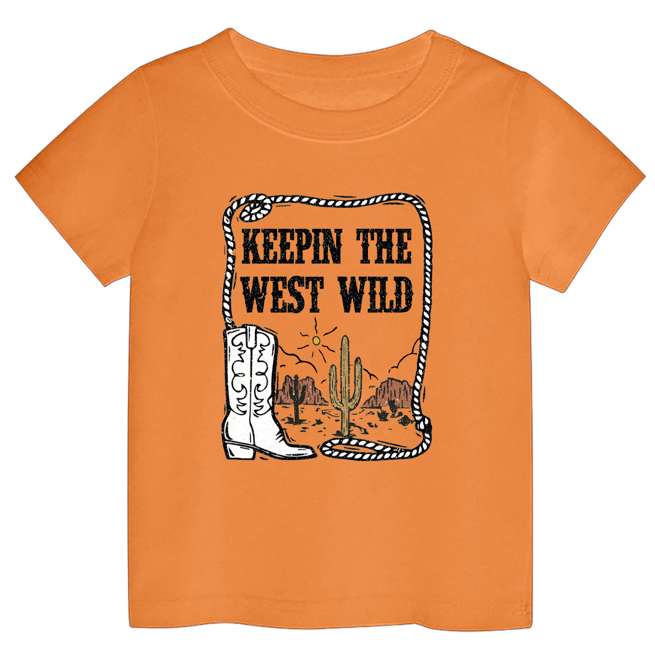 Keepin' The West Wild Cowboy Kids T-Shirt