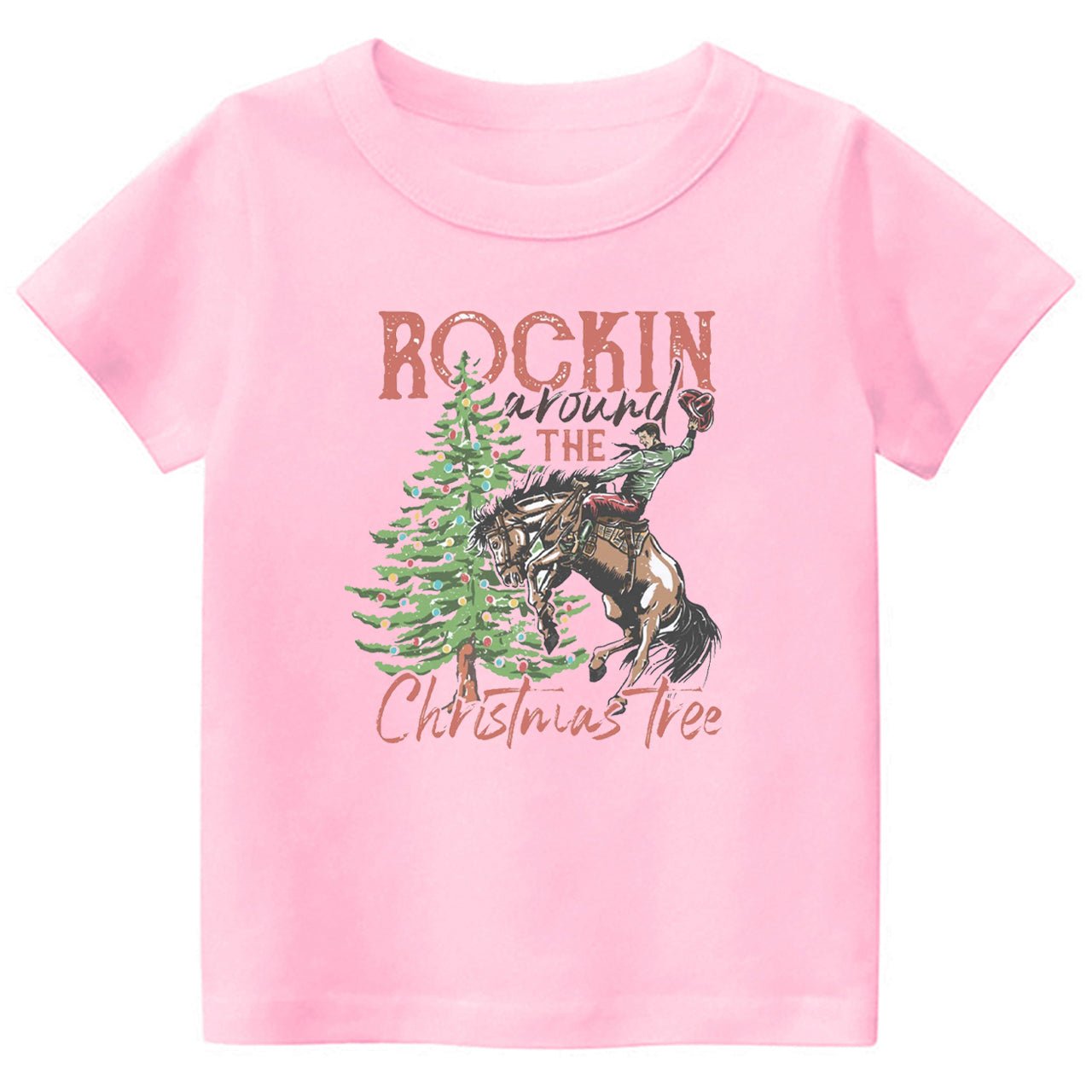 Rockin' Around The Christmas Tree Kids T-shirts