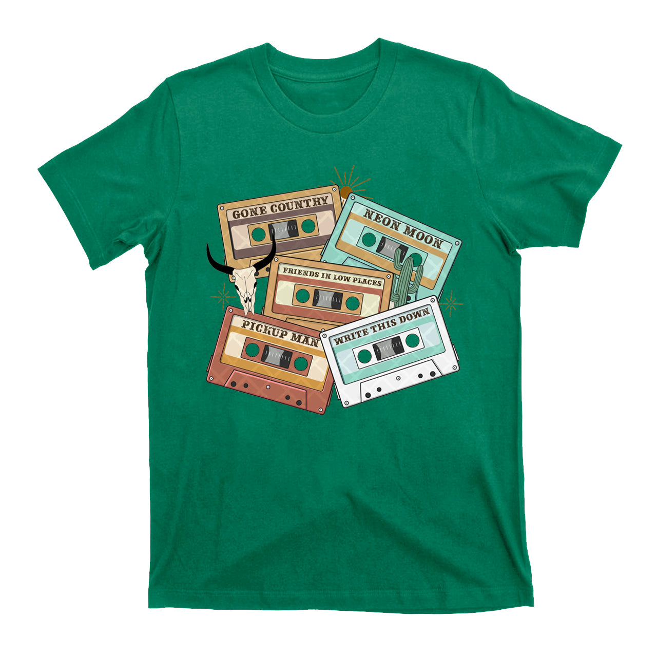 90s Country Cassette Tapes Western Cowboy T-Shirts