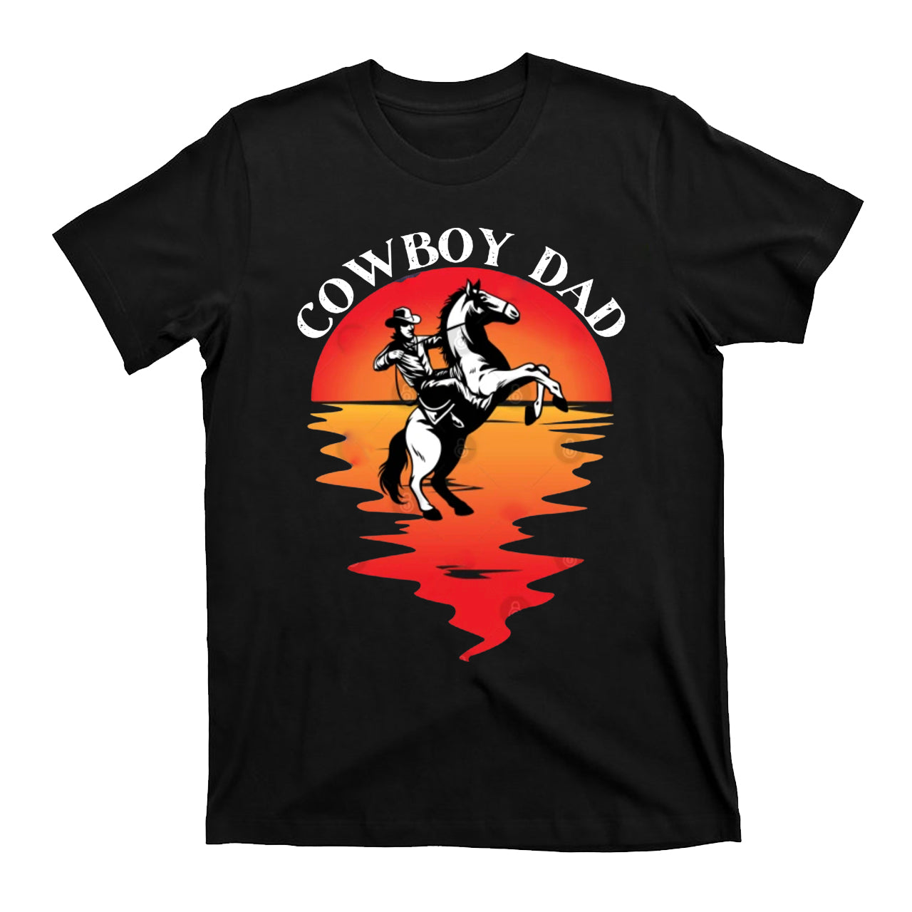 Cowboy Dad Sunset Cowboy T-Shirts