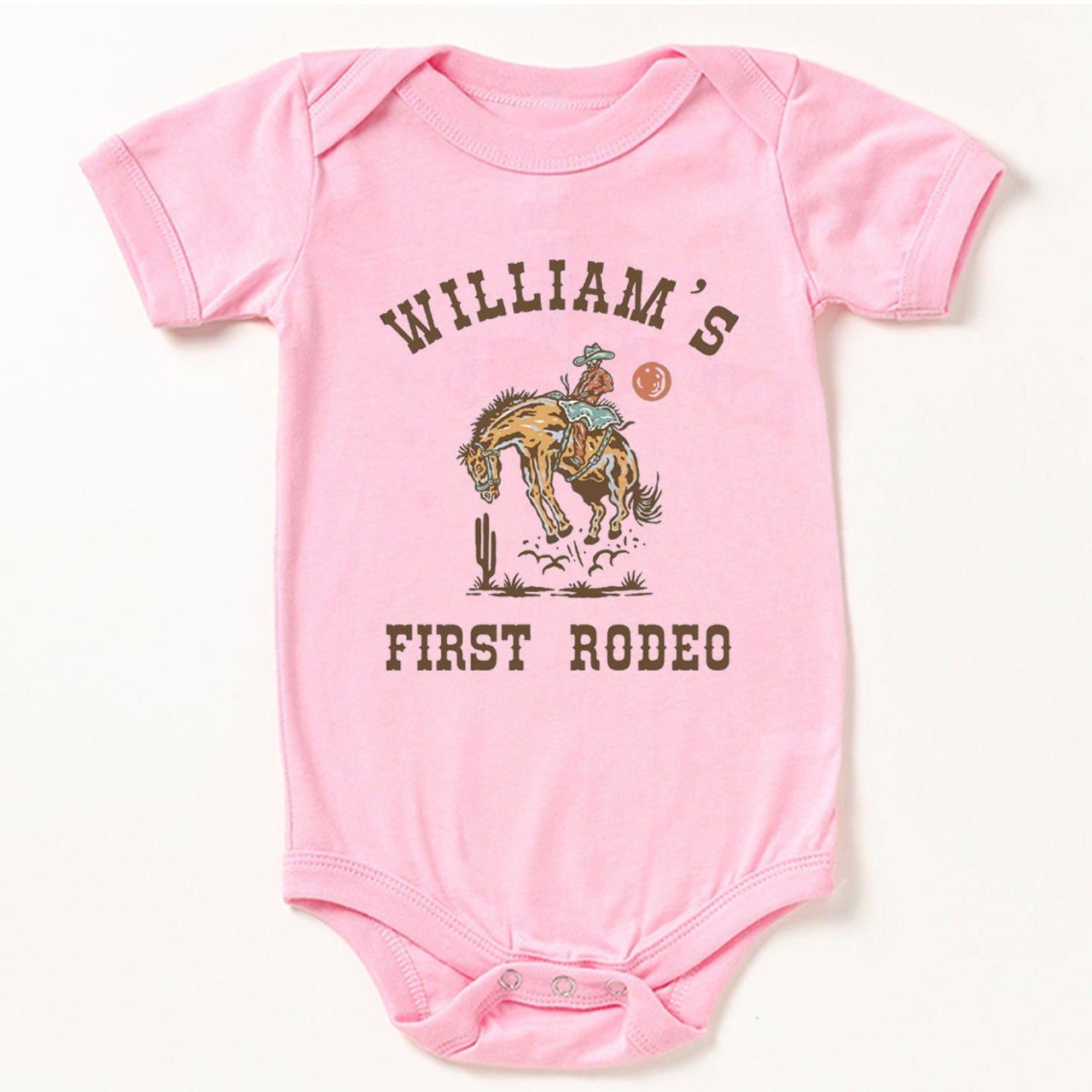 Customized My First Rodeo Baby Bodysuit