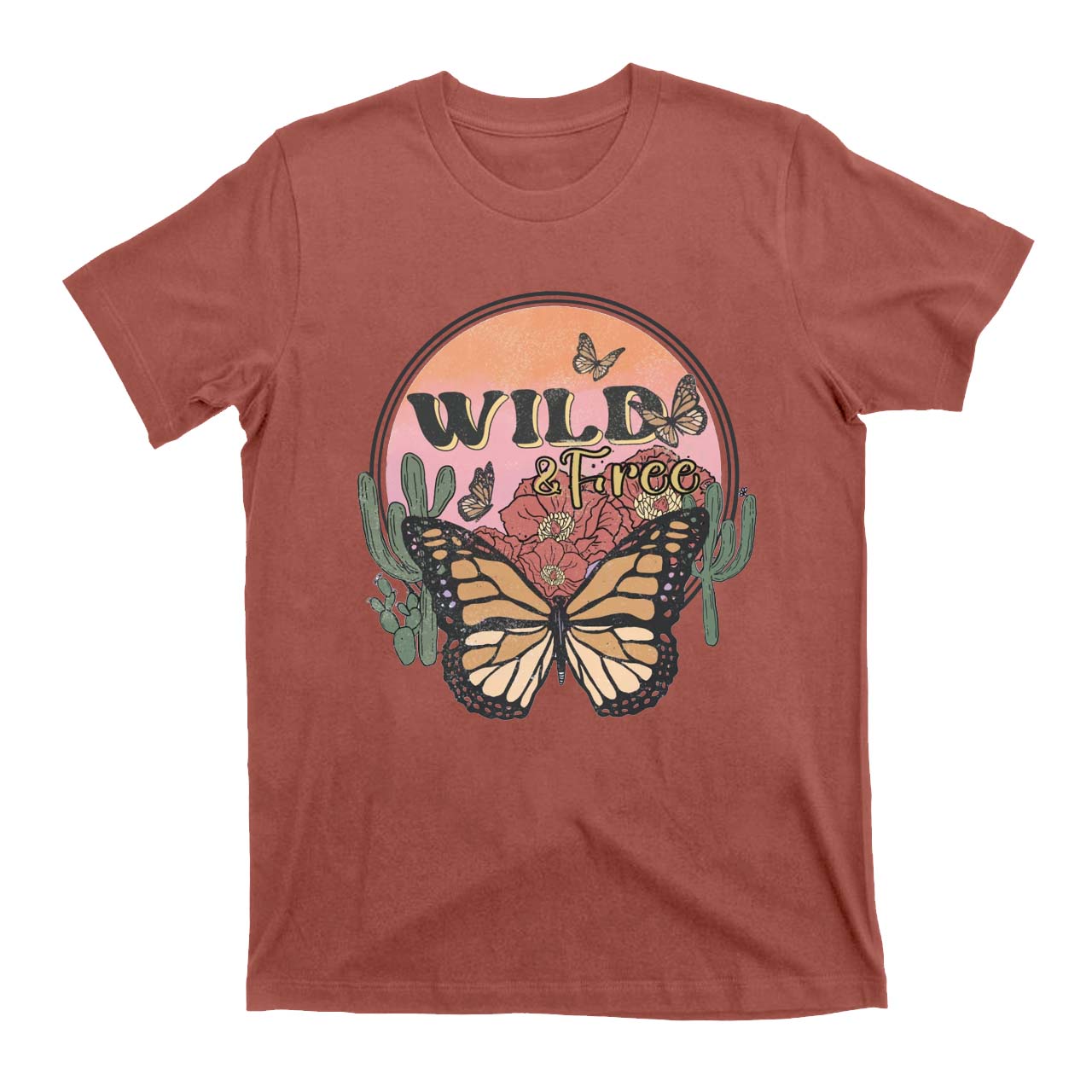 Wild And Free Butterfly Cowboy T-Shirts