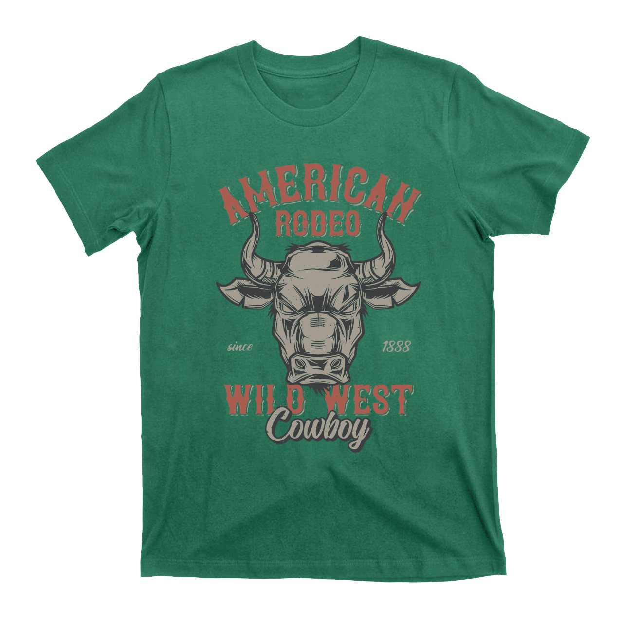 Men's Vintage Rodeo Cowboy Wild West Bull T-shirts