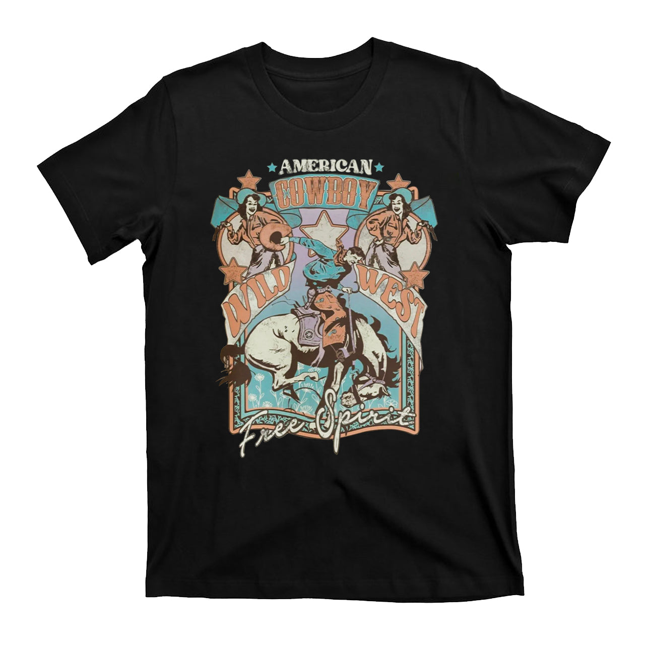 American Cowboy Wild West Cowboy T-Shirts