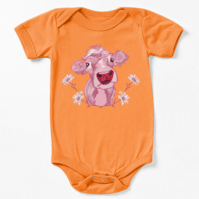 Pasture Pink Calf Baby Bodysuit