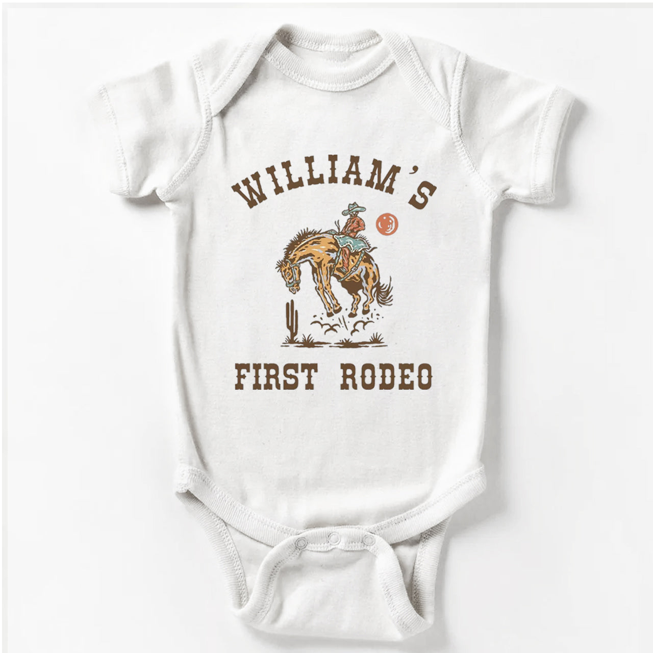Customized My First Rodeo Baby Bodysuit