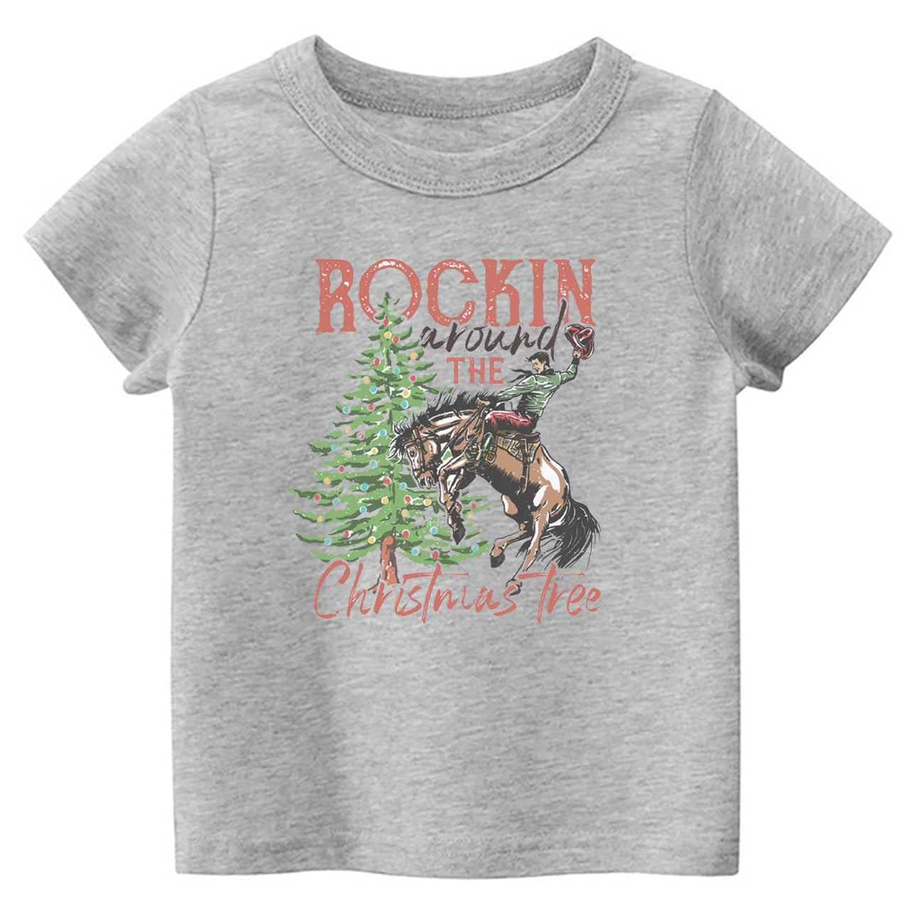 Rockin' Around The Christmas Tree Kids T-shirts