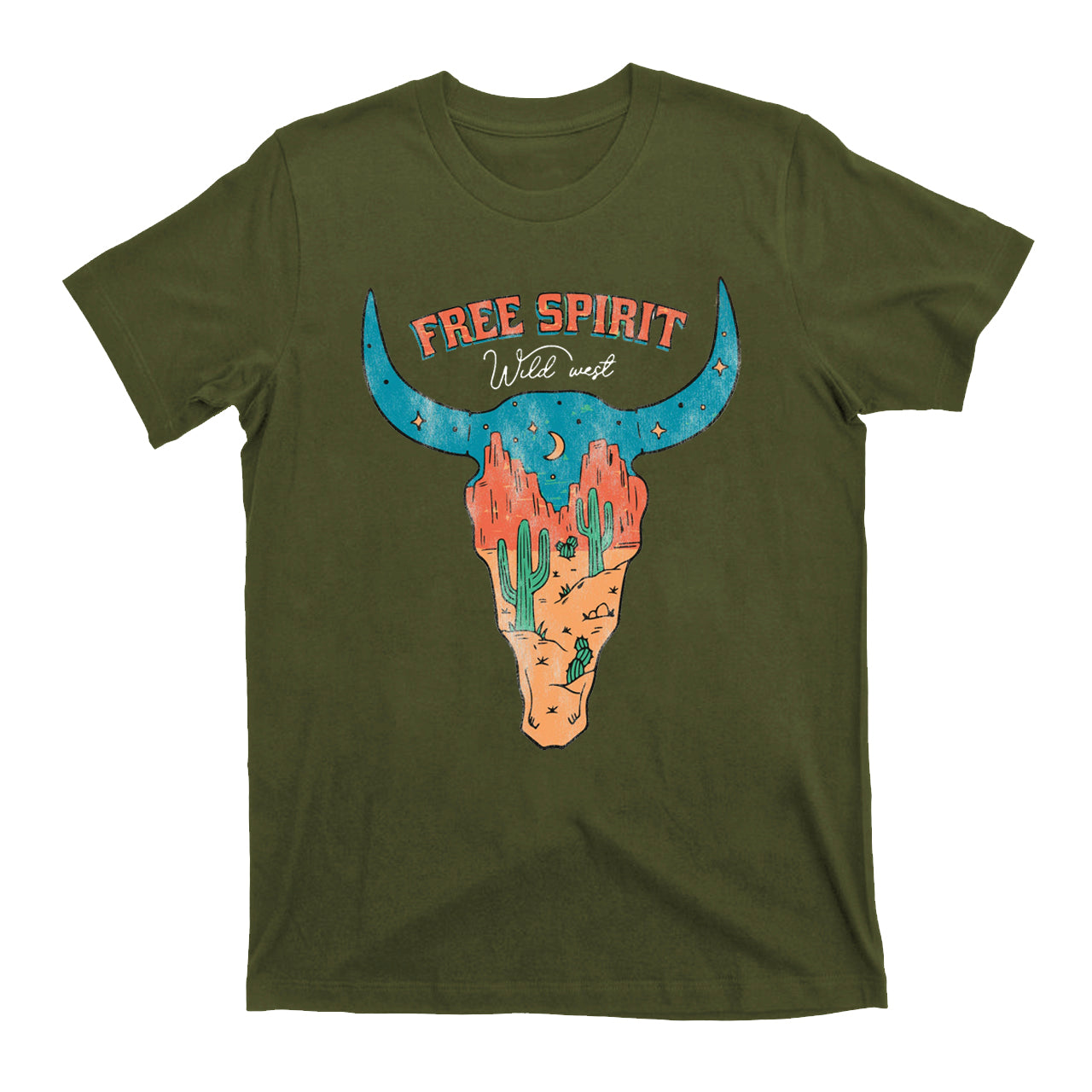 Vintage Western Free Spirit Distressed T-Shirts