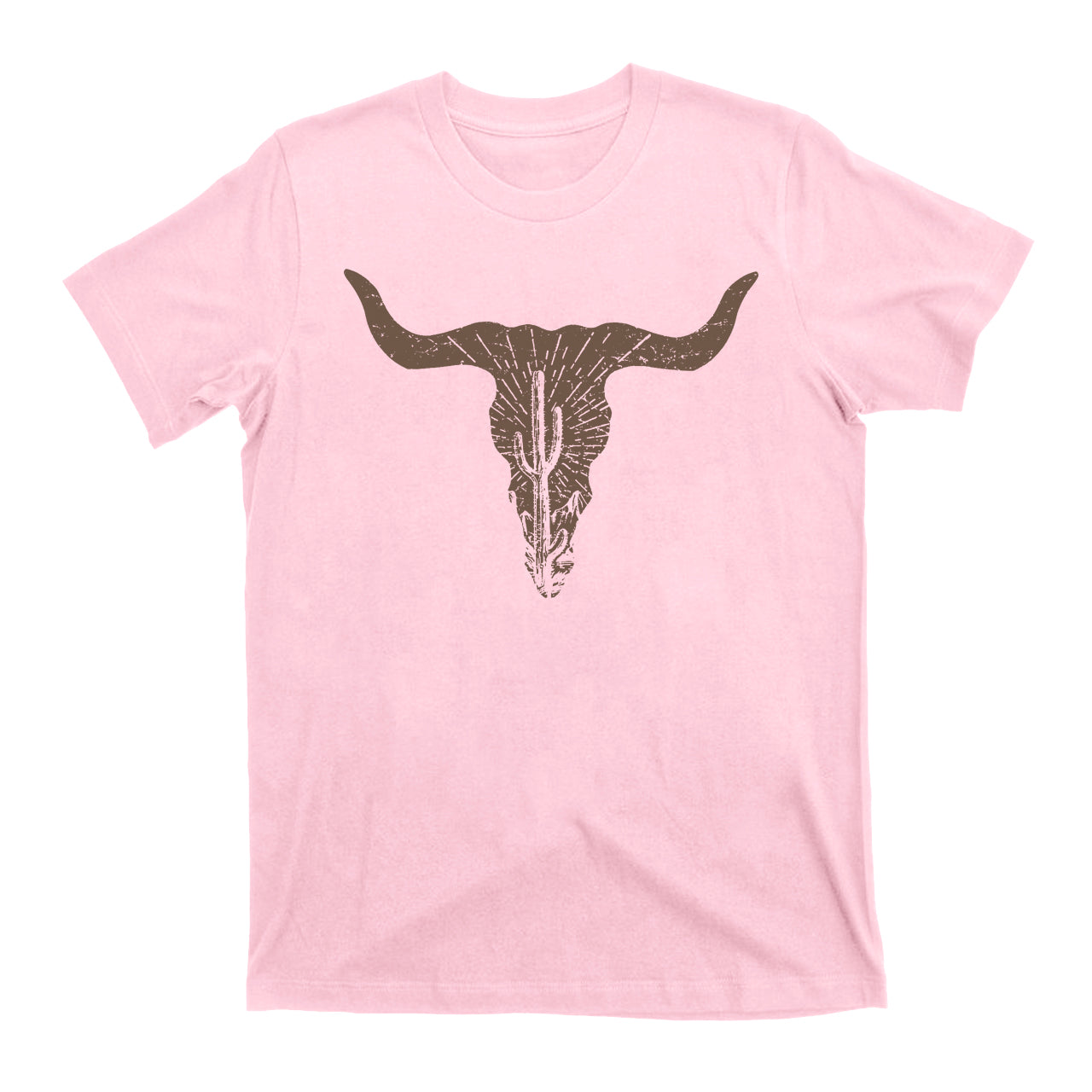 Cow Skull Desert Cactus Cowboys T- Shirts