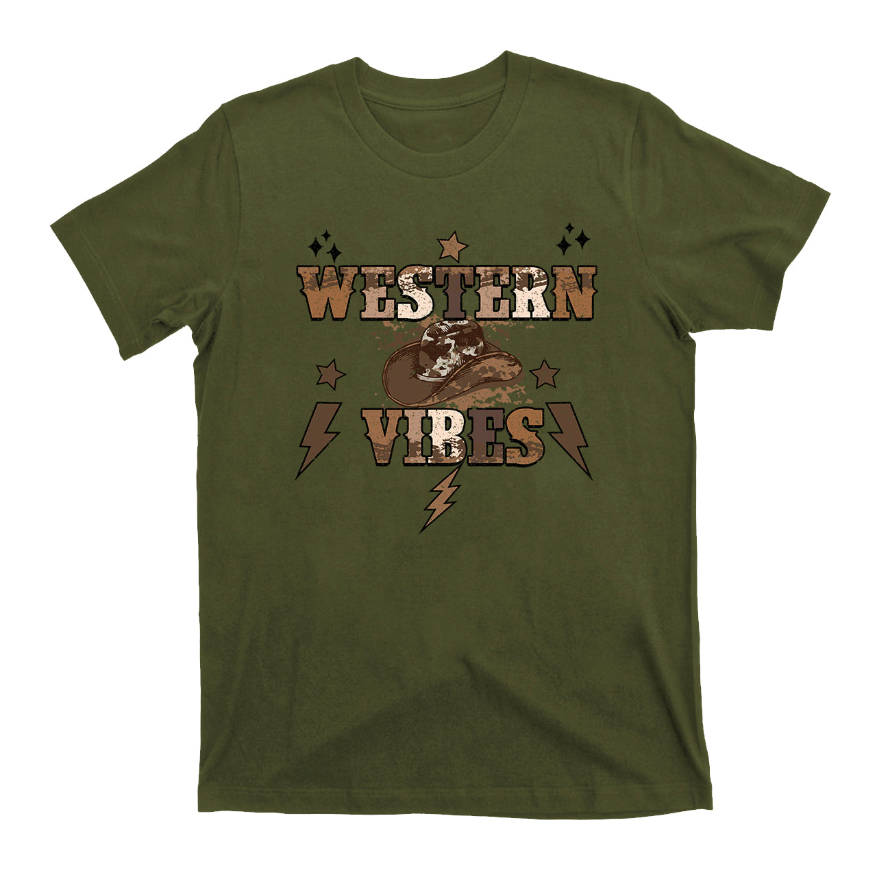 Western Hat Vibes T-Shirt For Cowboy