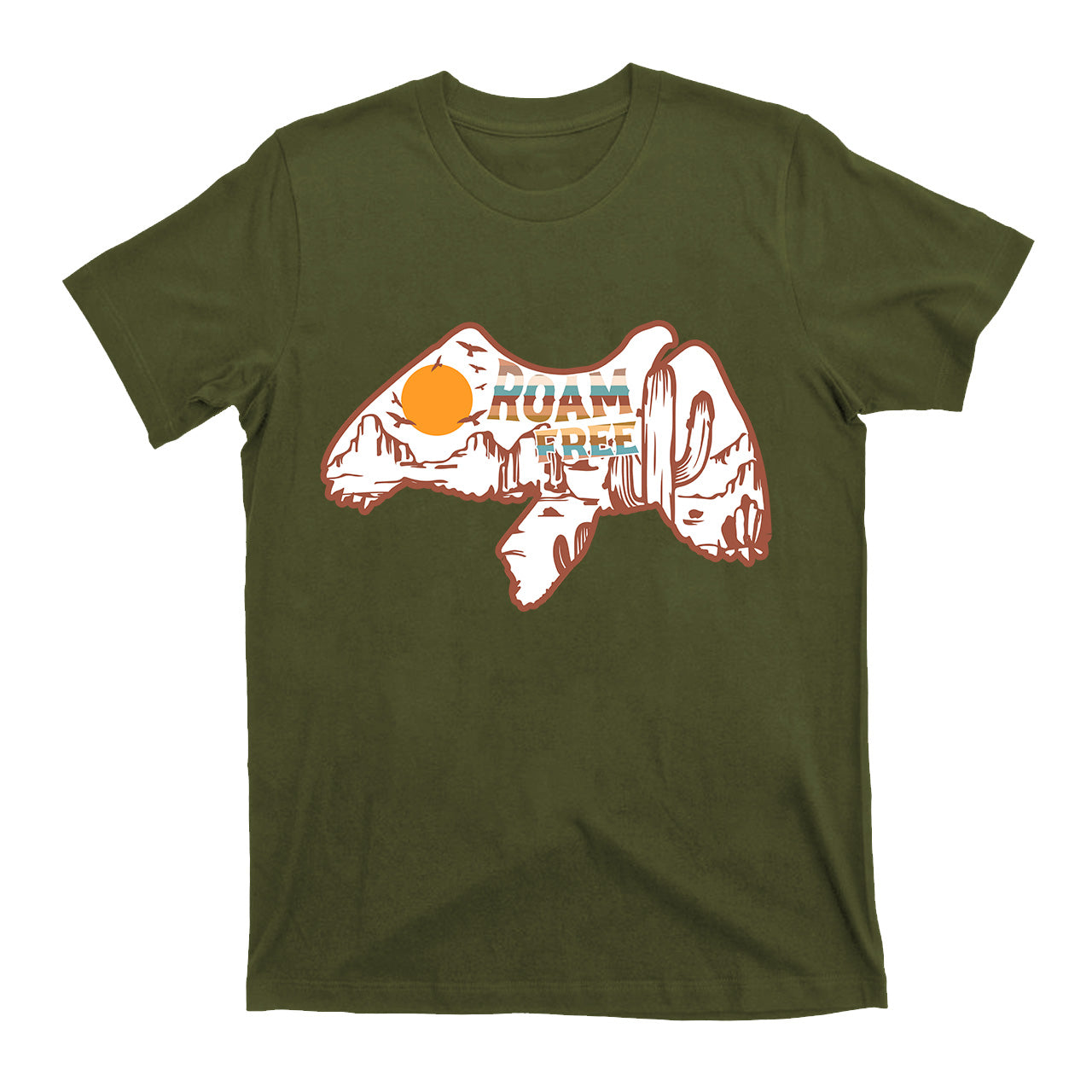 Roam Free Cowboy Independence Day T-Shirt