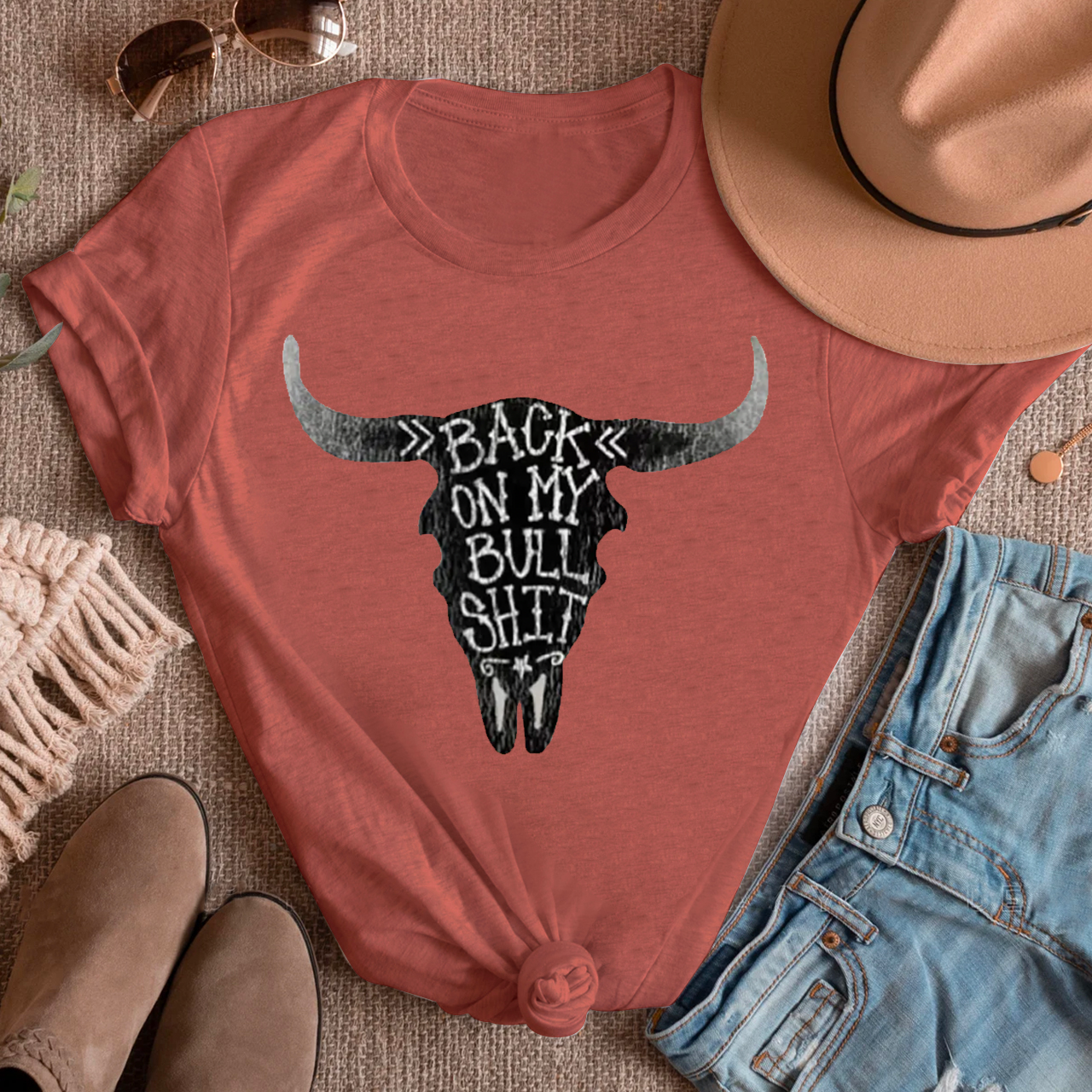 Back On My Bull Boho With Hippy Heritage Tees