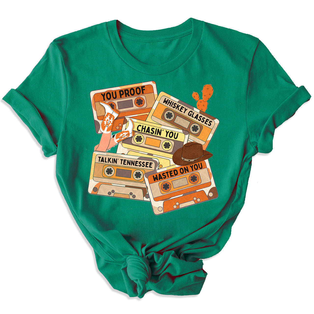 Country Music Cassette Tapes Retro Tees