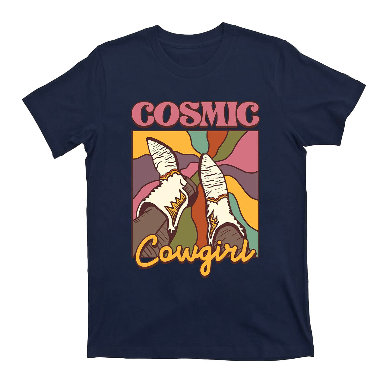 Cosmic Cowgirl Boots Cowboy T-Shirts