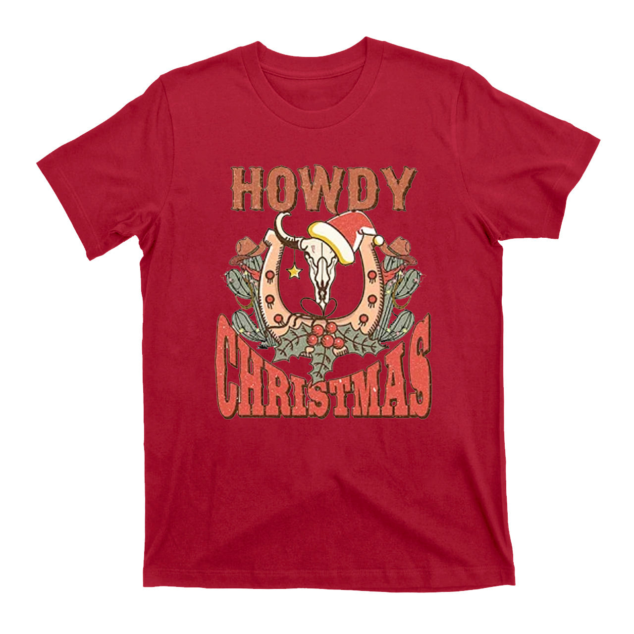 Howdy Christmas Vintage Western Cowboy T-Shirts