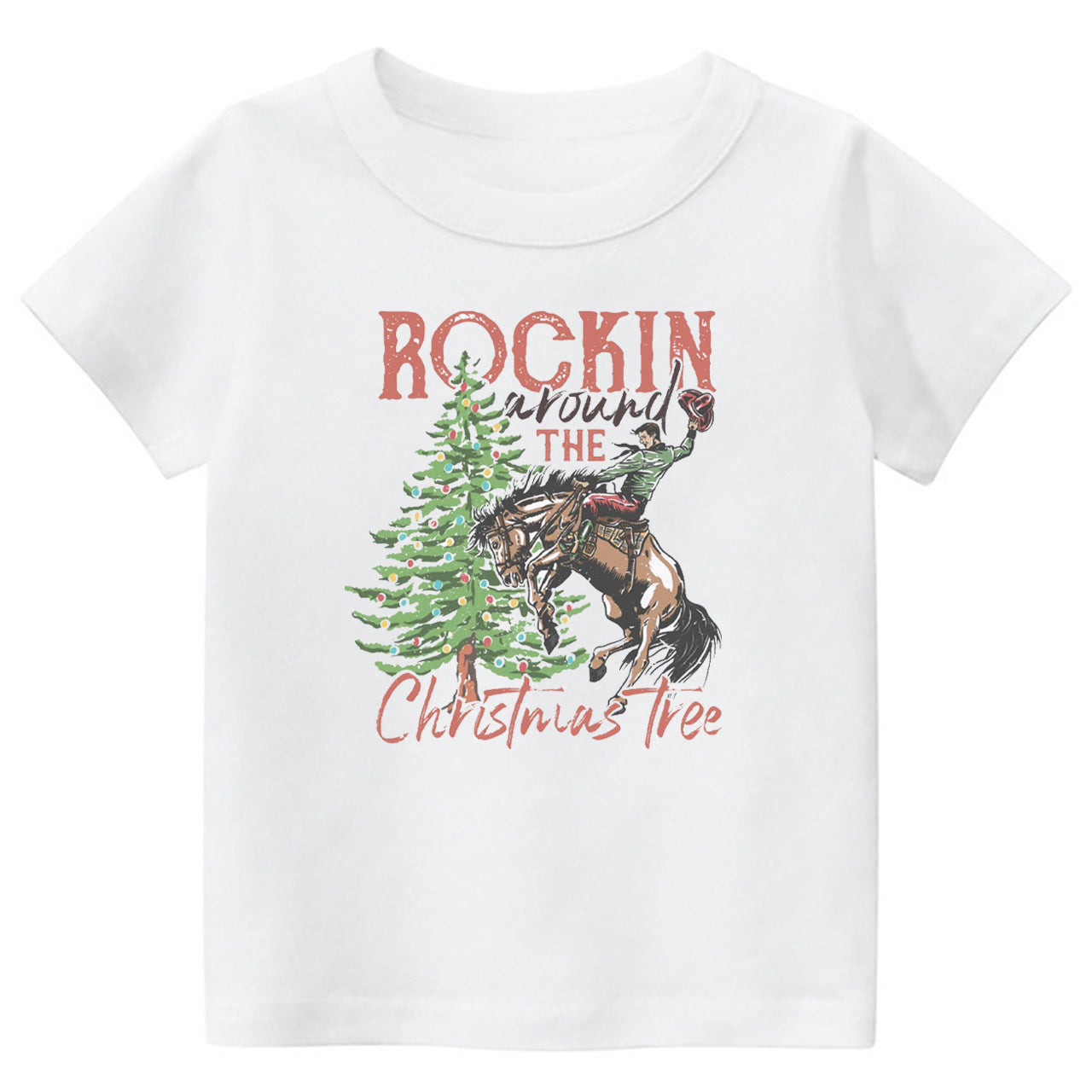 Rockin' Around The Christmas Tree Kids T-shirts
