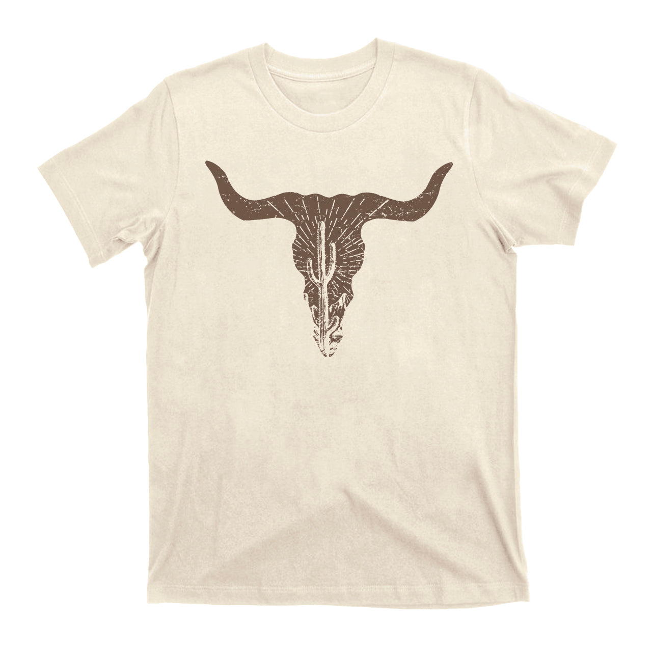 Cow Skull Desert Cactus Cowboys T- Shirts