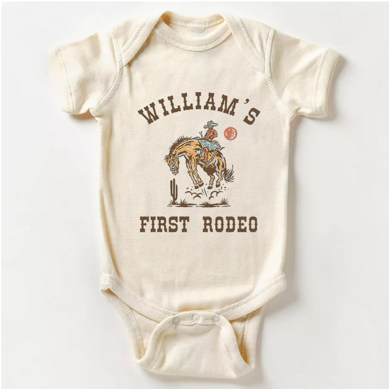 Customized My First Rodeo Baby Bodysuit
