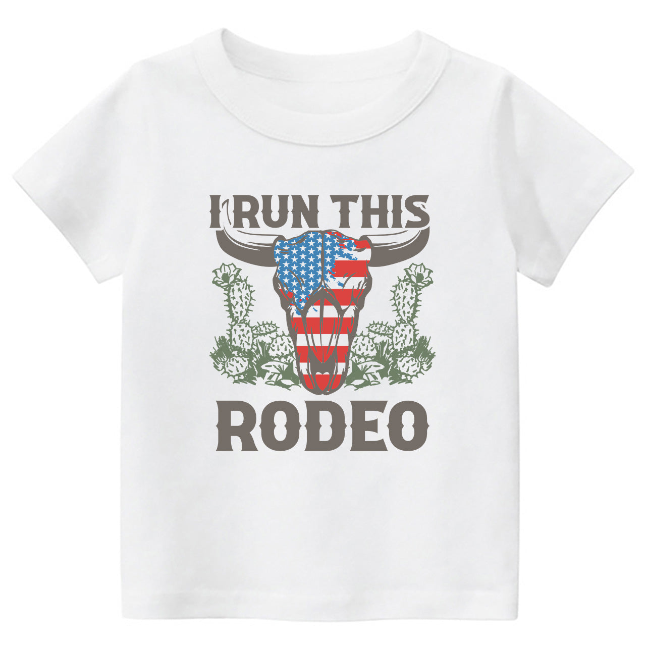 I Run This Rodeo Cowboy Kids T-shirt