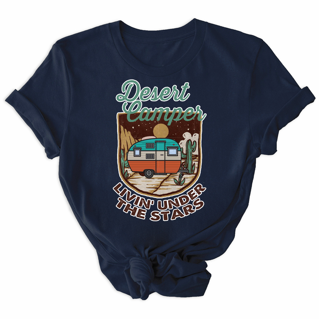 Desert Camper Livin' Under The Stars Cowboy Tees