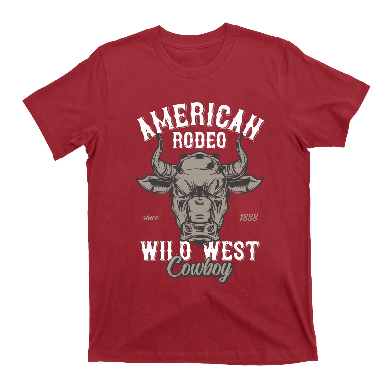 Men's Vintage Rodeo Cowboy Wild West Bull T-shirts