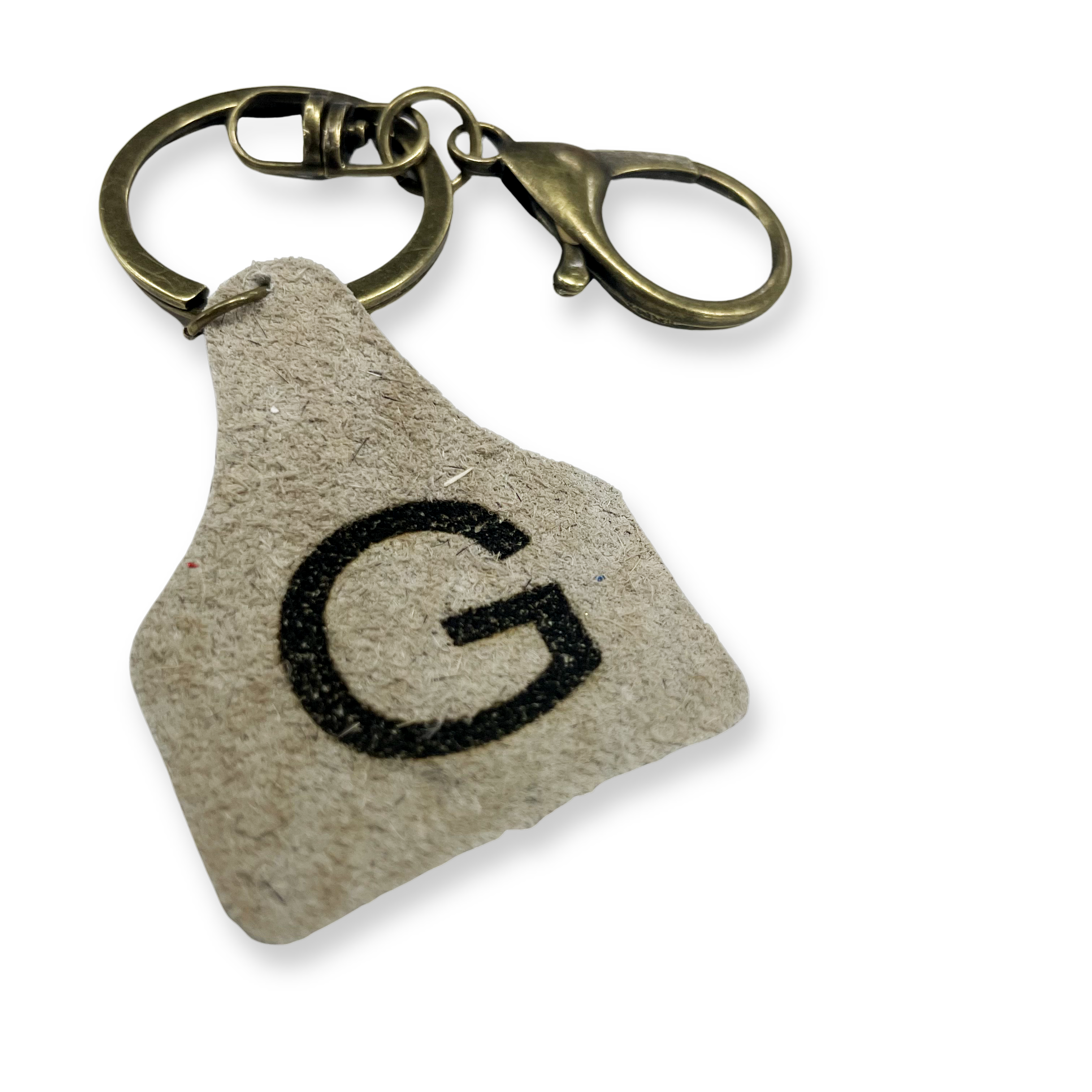 Custom Alphabet Cowhide Keychain