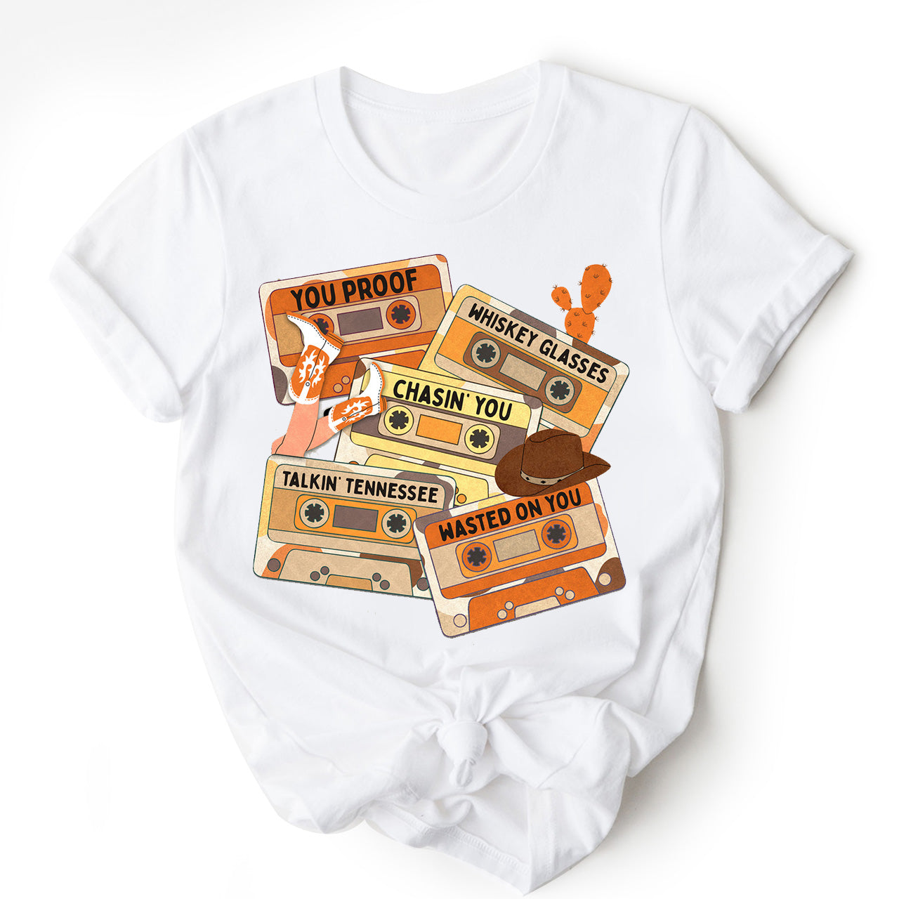 Country Music Cassette Tapes Retro Tees