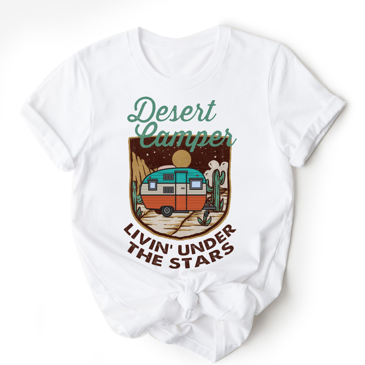 Desert Camper Livin' Under The Stars Cowboy Tees