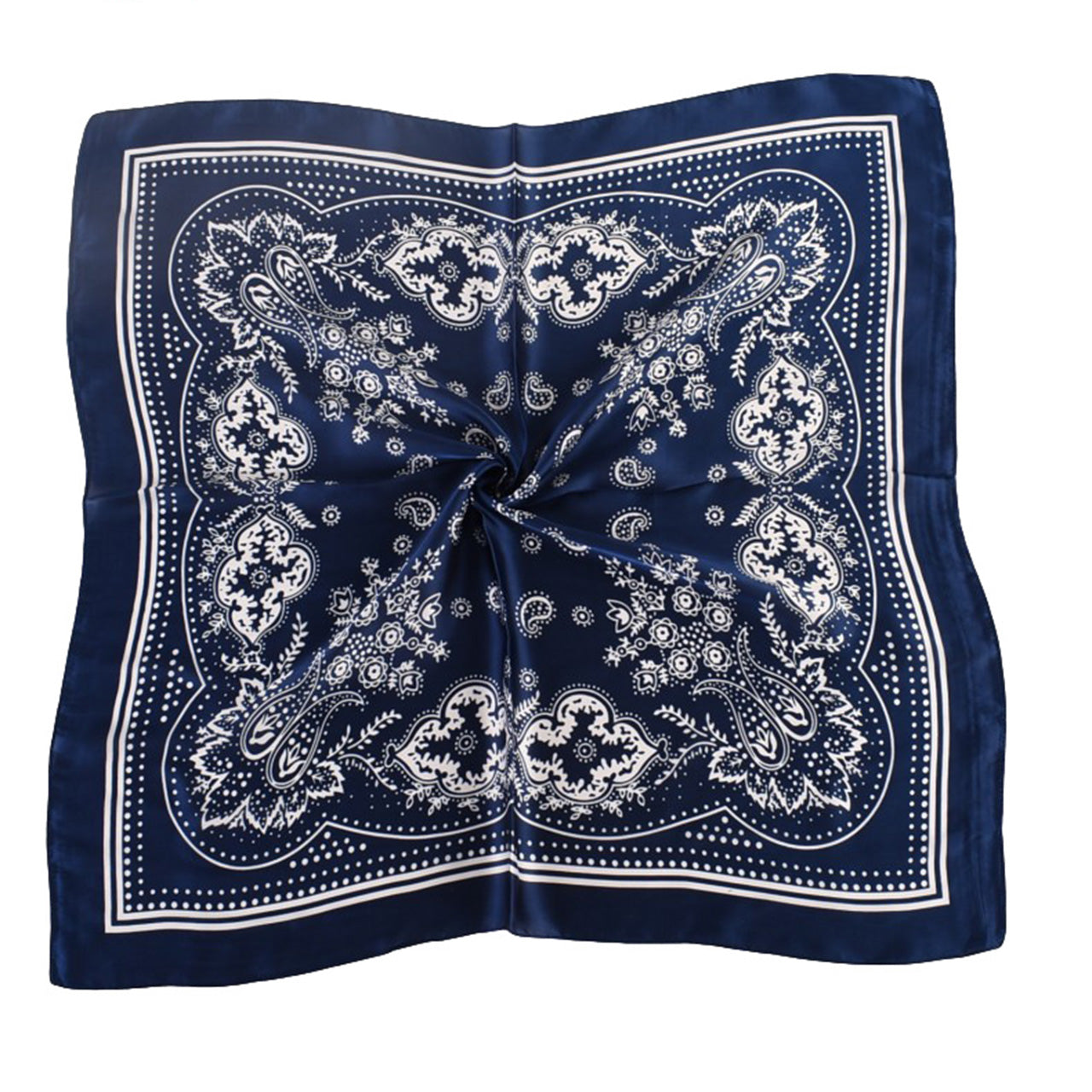 Navy Vintage Paisley Square Bandana