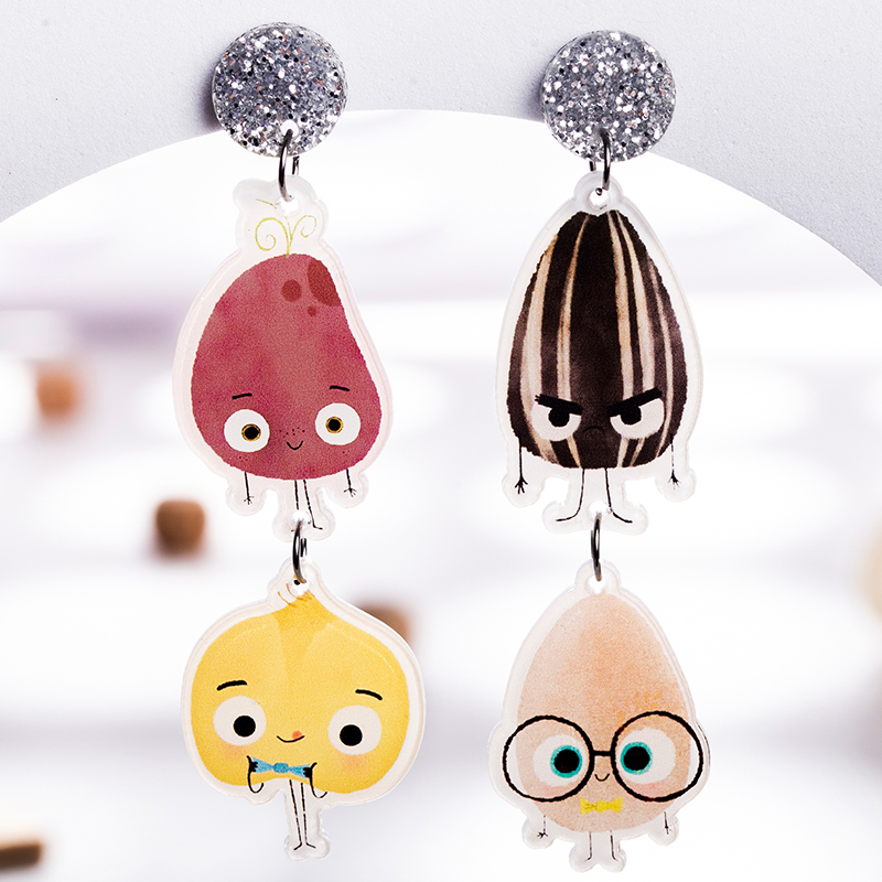 The Good Egg The Bad Seed Acrylic Earrings