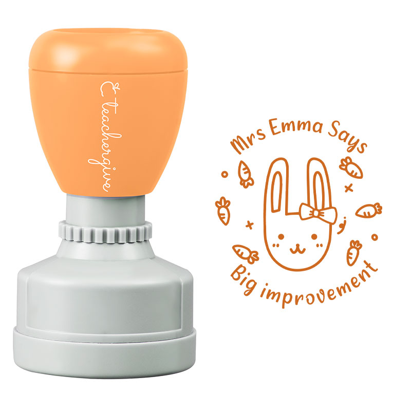 Personalized Big Improvement Teacher Stamp