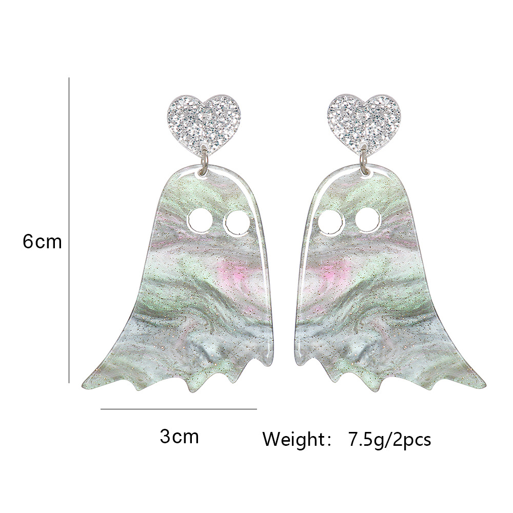 Colorful Ghost Acrylic Earrings