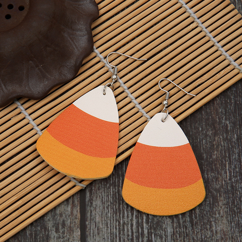 Halloween Rice Ball Leather Earrings