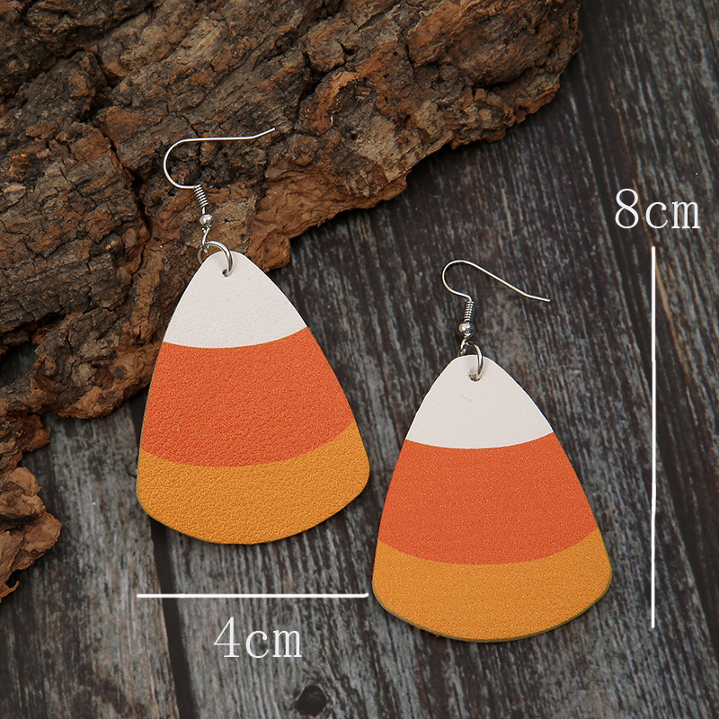 Halloween Rice Ball Leather Earrings
