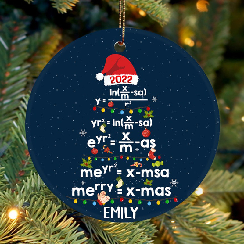 Merry Christmas Teacher Ceramic Christmas Ornament